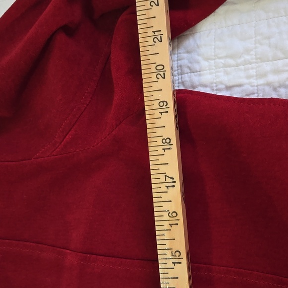 Margaret Godfrey Vintage Suede Blazer Lined Red Suede Leather Size 12 - Picture 7 of 9